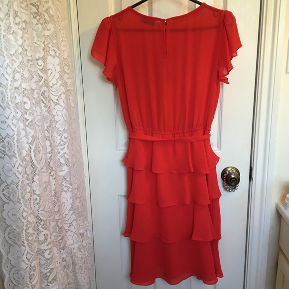 Coral the house of nu-mode ruffle dress with belt - Picture 5 of 7